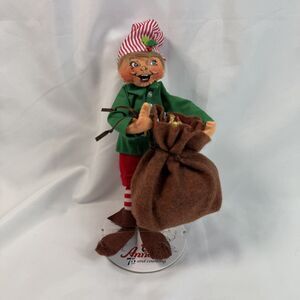 Annalee 2016 9" Workshop Elf With Bag, New Without Tag